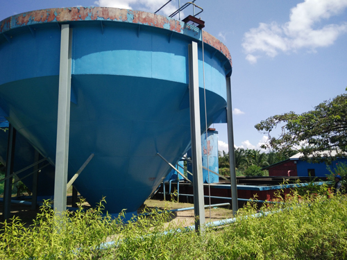 large water tank and equipment