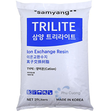 a bag labelled ion exchange resin