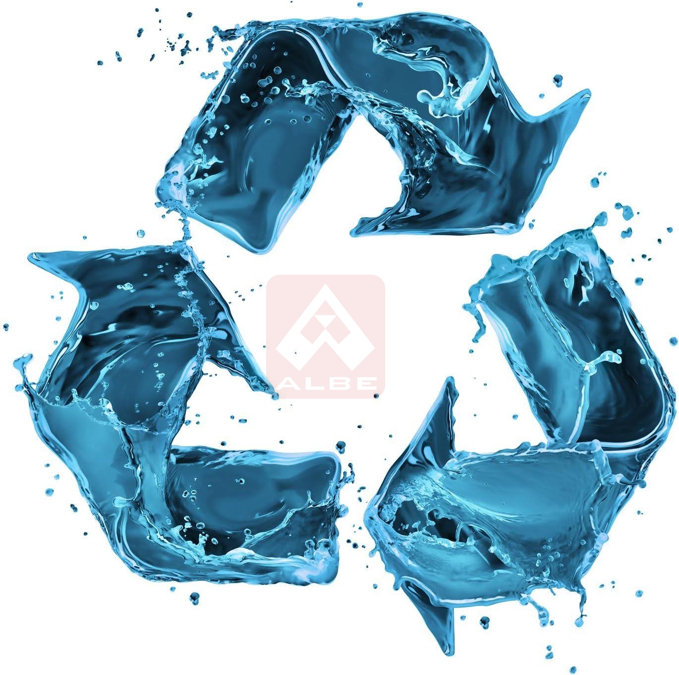 Water-themed recycling symbol representing sustainable water management under Selangor’s Zero Discharge Policy (ZDP)